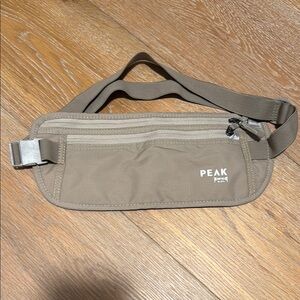 Unisex Travel Waist RFID Beige Waist Bag